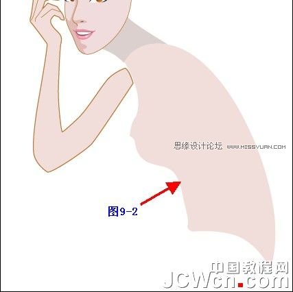 Illustrator插画人物系列之清纯美女的绘制,PS教程,图老师教程网