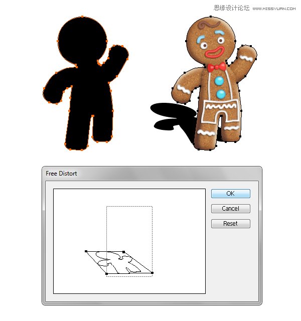Illustrator绘制立体风格的饼干小人教程,PS教程,图老师教程网