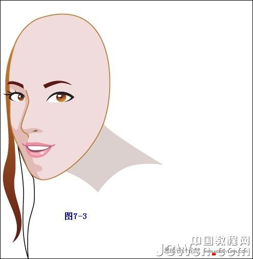 Illustrator插画人物系列之清纯美女的绘制,PS教程,图老师教程网