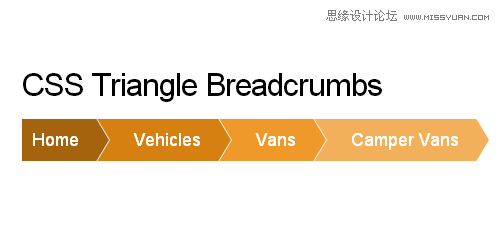 精选国外CSS3编写的面包屑导航收集,PS教程,图老师教程网