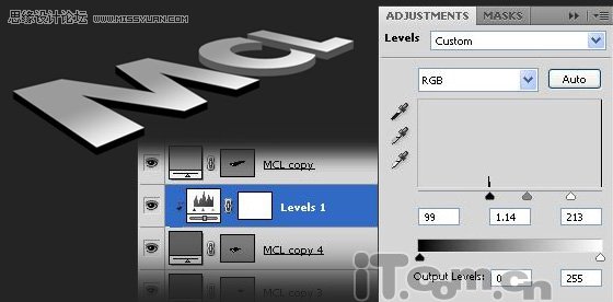 Photoshop制作一款3D立体金属字教程,PS教程,图老师教程网