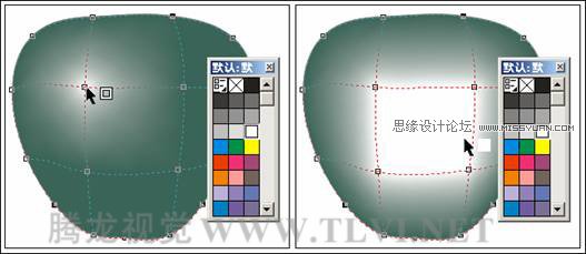 使用CorelDRAW中的“交互式网格填充”工具填充对象,PS教程,图老师教程网