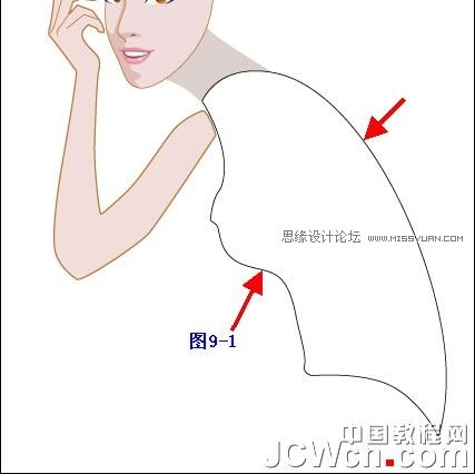 Illustrator插画人物系列之清纯美女的绘制,PS教程,图老师教程网