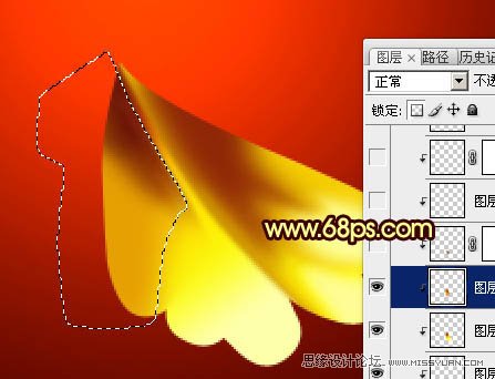 Photoshop绘制金色华丽的富贵牡丹,PS教程,图老师教程网