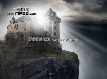 Photoshop合成屹立在高山上的城堡,PS教程,图老师教程网