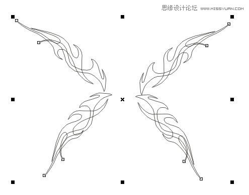 CorelDraw绘制时尚的蝴蝶花纹图案教程,PS教程,图老师教程网