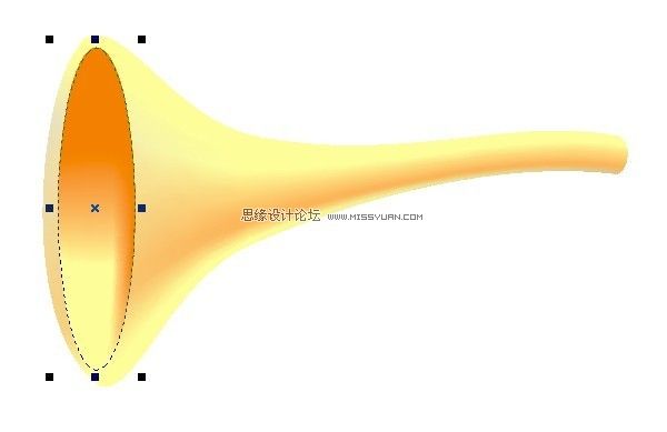 CorelDraw教程：用网格工具画个可爱卡通唢呐,PS教程,图老师教程网