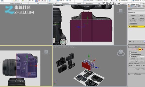 3dsmax制作数码单反照相机建模教程,PS教程,图老师教程网