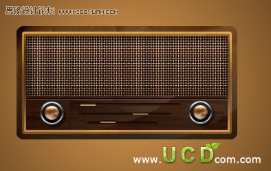 Photoshop绘制逼真的老式音响,PS教程,图老师教程网