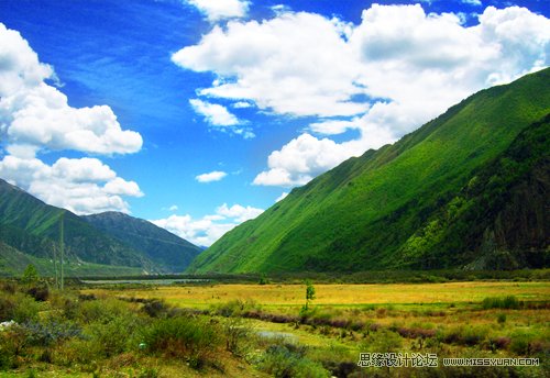 Photoshop给偏灰的风景照片变得更加通透,PS教程,图老师教程网