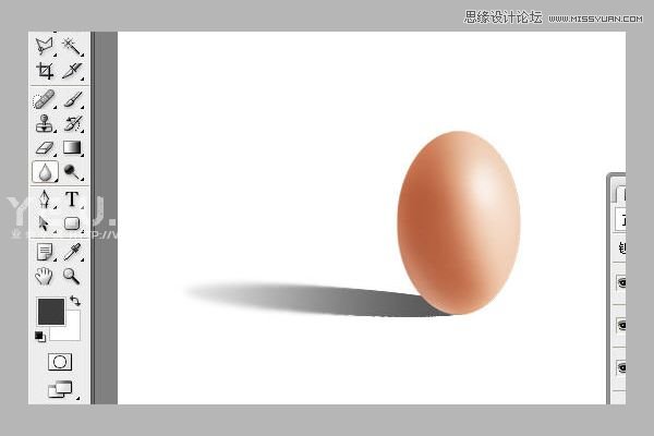 Photoshop详细绘制逼真可爱的鸡蛋,PS教程,图老师教程网