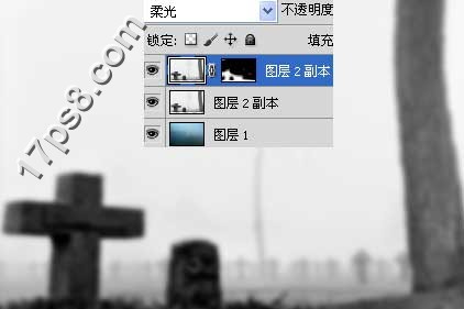 Photoshop合成恐怖气氛的雨夜效果,PS教程,图老师教程网