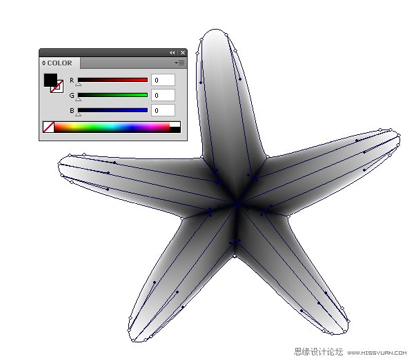 Illustrator绘制立体真实的海星教程,PS教程,图老师教程网