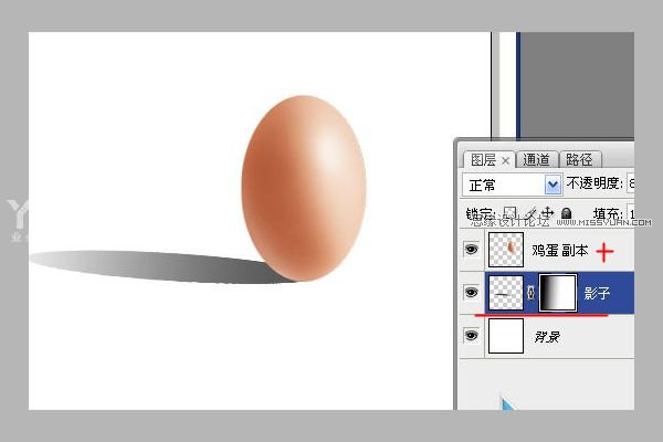 Photoshop详细绘制逼真可爱的鸡蛋,PS教程,图老师教程网
