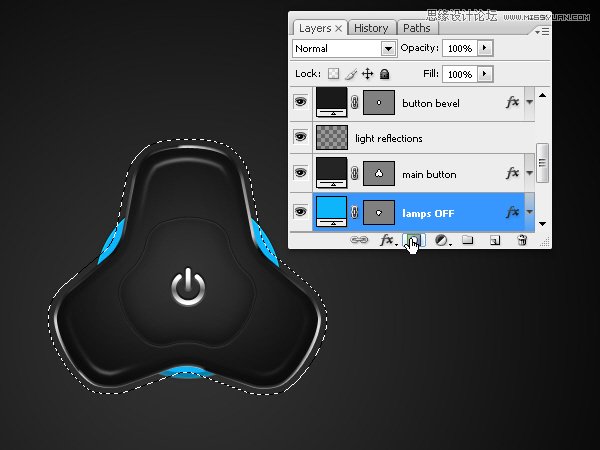 Illustrator教你绘制一个高科技电源按钮教程,PS教程,图老师教程网