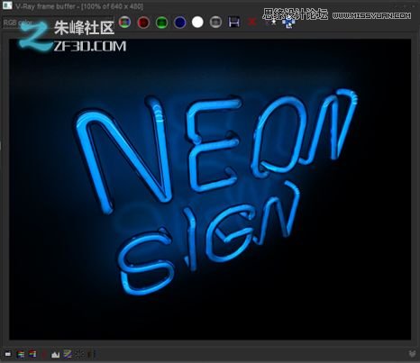 3dmax结合Vray制作霓虹灯艺术字效果,PS教程,图老师教程网
