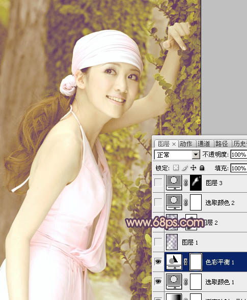 Photoshop调出外景美女日系淡雅效果,PS教程,图老师教程网