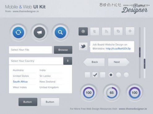 精选国外新鲜免费的UI工具包分享,PS教程,图老师教程网