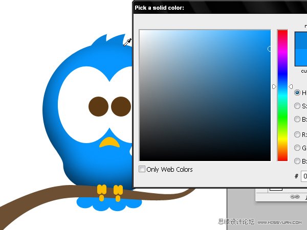 Photoshop绘制漂亮的Twitter小鸟教程,PS教程,图老师教程网