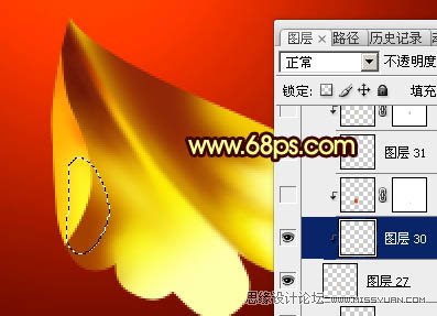 Photoshop绘制金色华丽的富贵牡丹,PS教程,图老师教程网