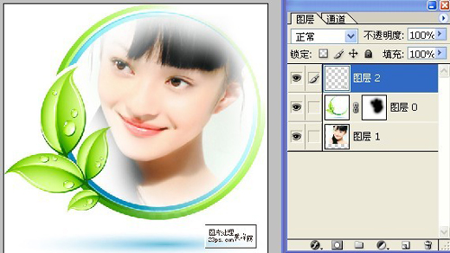 Photoshop简单为美女照片添加边框,PS教程,图老师教程网