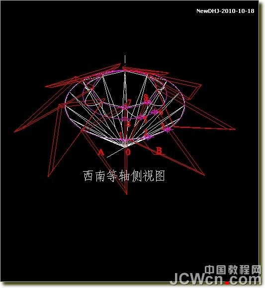 AutoCAD建模教程：绘制八心八箭的钻石,PS教程,图老师教程网