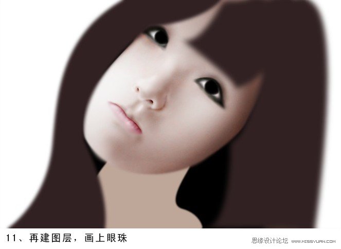 Photoshop绘制逼真可爱的美女教程,PS教程,图老师教程网