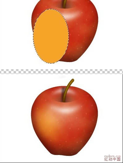 Photoshop绘制逼真的红苹果教程,PS教程,图老师教程网