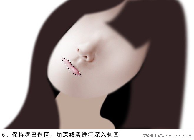 Photoshop绘制逼真可爱的美女教程,PS教程,图老师教程网