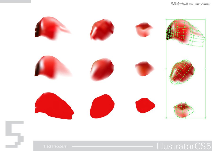 Illustrator CS5绘制逼真的红辣椒教程,PS教程,图老师教程网
