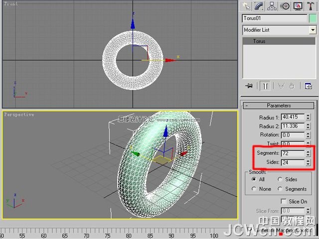 3ds MAX实例教程：制作汽车轮胎并给轮胎建模,PS教程,图老师教程网