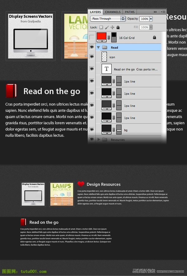 Photoshop设计教程：ipad主题网页制作教程,PS教程,图老师教程网