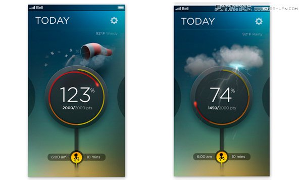 49款优秀的天气类APP界面设计欣赏,PS教程,图老师教程网
