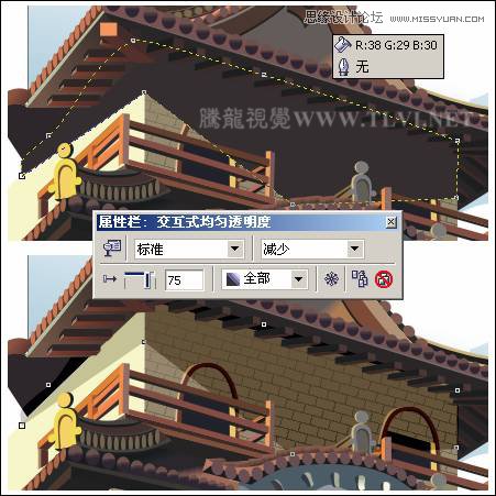 CorelDRAW绘制中国风古典建筑城楼教程,PS教程,图老师教程网