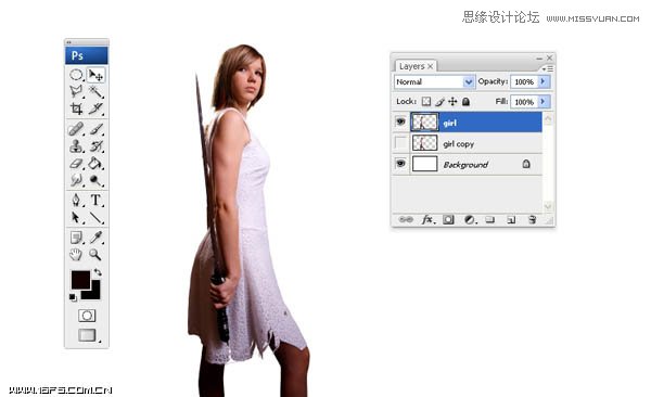 Photoshop合成欧洲古典女战士,PS教程,图老师教程网