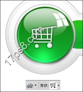 Photoshop打造绿色购物车按钮,PS教程,图老师教程网