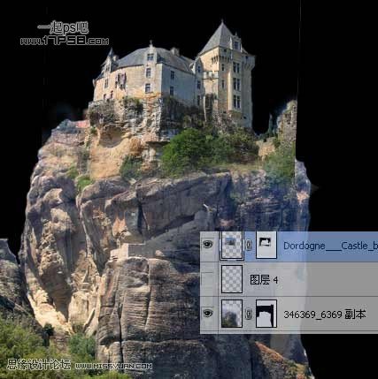 Photoshop合成屹立在高山上的城堡,PS教程,图老师教程网