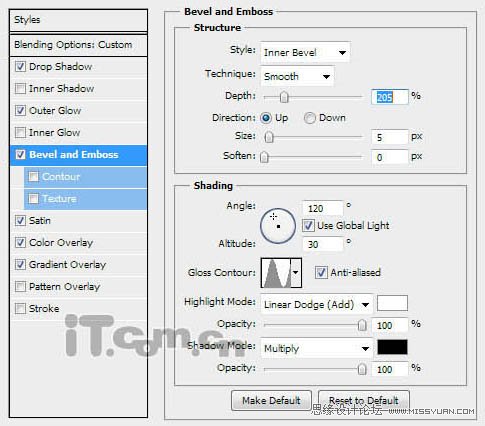 Photoshop制作发着蓝光的金属立体字,PS教程,图老师教程网