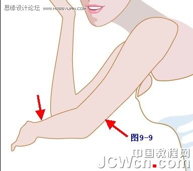 Illustrator插画人物系列之清纯美女的绘制,PS教程,图老师教程网