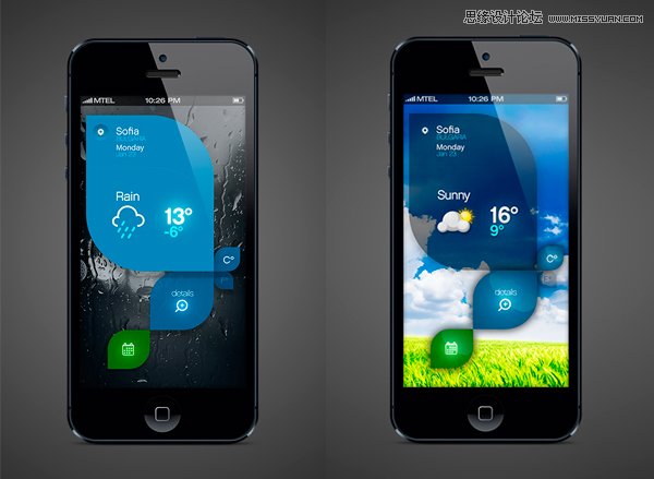 49款优秀的天气类APP界面设计欣赏,PS教程,图老师教程网
