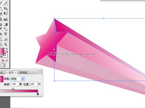 Illustrator制作漂亮的冲击立体五角星,PS教程,图老师教程网