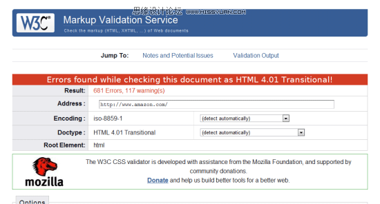 网页标准：用W3C验证网站的是与非,PS教程,图老师教程网