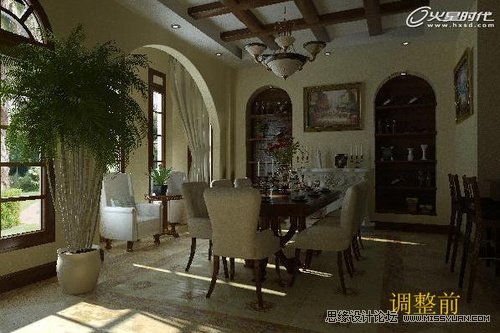 3DMAX实例教程：VRay打造精致乡村风格餐厅,PS教程,图老师教程网