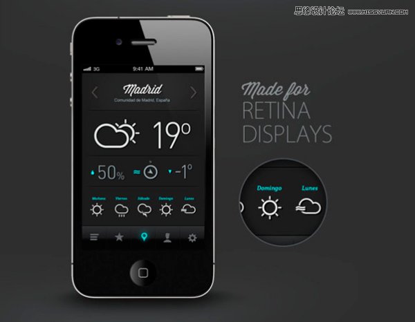 49款优秀的天气类APP界面设计欣赏,PS教程,图老师教程网
