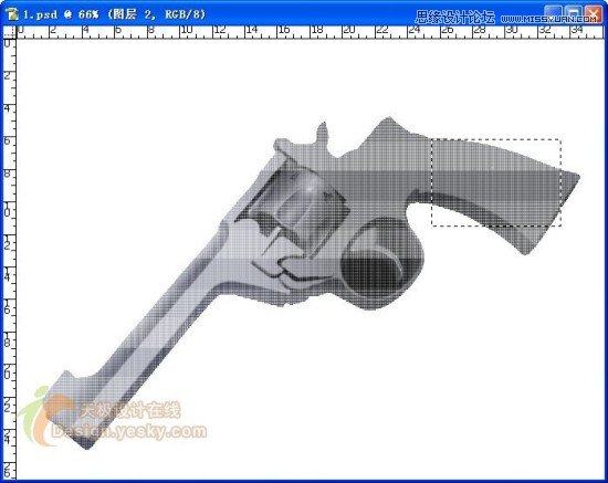 Photoshop鼠绘左轮手枪详解教程,PS教程,图老师教程网