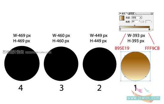 Illustrator简单绘制金色指南针,PS教程,图老师教程网