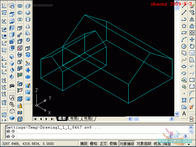 AutoCAD建模教程：拉升,倒角,并集的应用,PS教程,图老师教程网