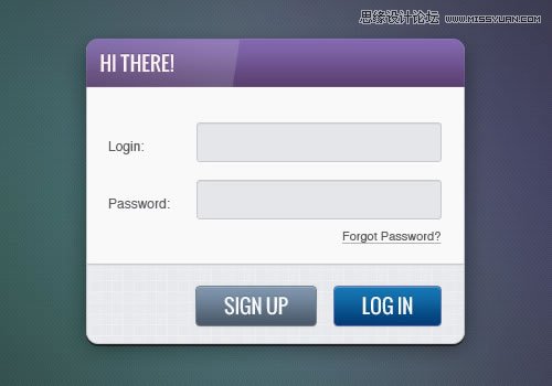 99个漂亮的网页注册和登录页设计PSD素材,PS教程,图老师教程网