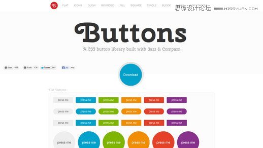 漂亮的CSS按钮样式集以及在线生成工具,PS教程,图老师教程网