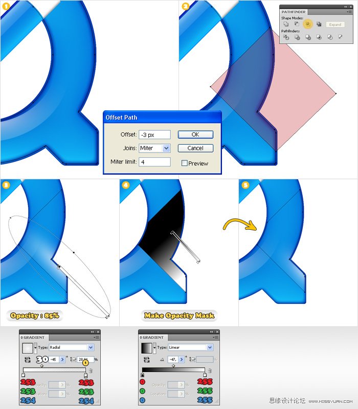 Illustrator教程：制作QuickTime Logo教程,PS教程,图老师教程网